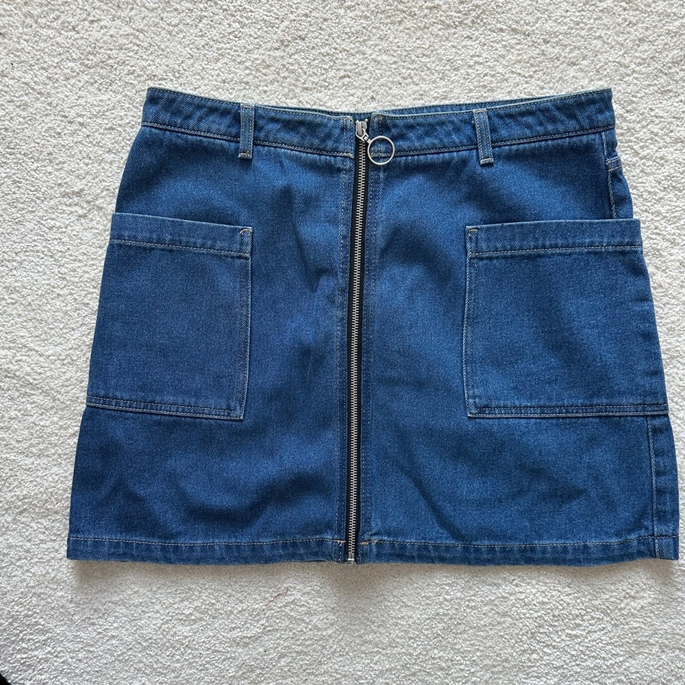 Top shop denim skirt